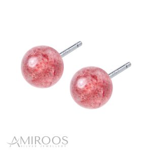 עגילים ורודים צמודים