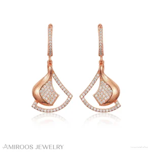 עגילים לחתונה זהב ורוד