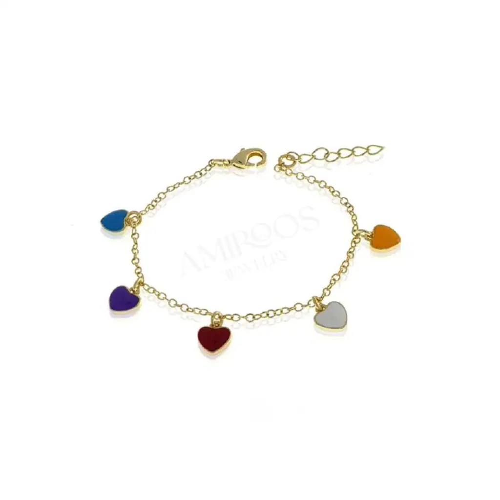 צמיד לבבות צבעוניות