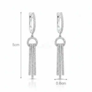 עגילי זירקונים אופנתיים