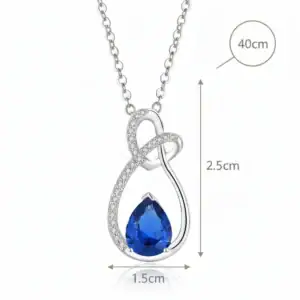 תליון כחול כסף