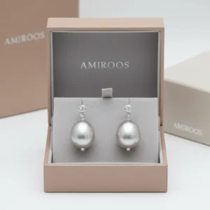 עגילי פנינים כסופים