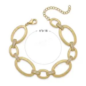 צמיד לולאות גדולות מוזהב